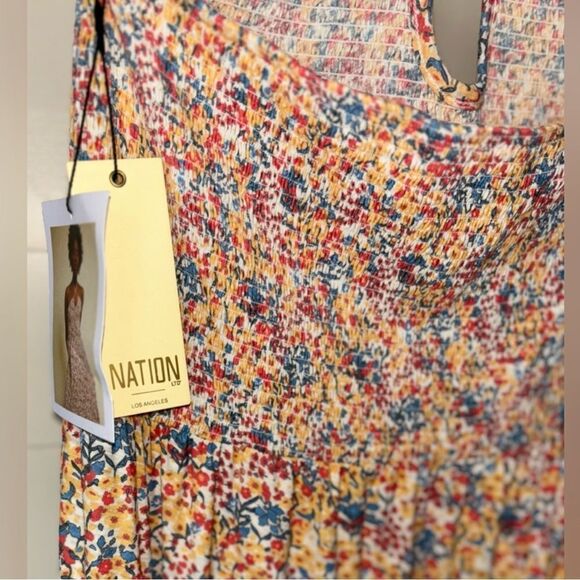 Nation LTD Kira 70s Maxi Dress in Flower Power Size L - Picture 8 of 9
